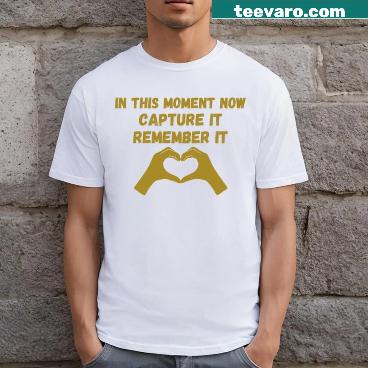 Inspirational t-shirt with the message 'Capture It Remember It Fearless'