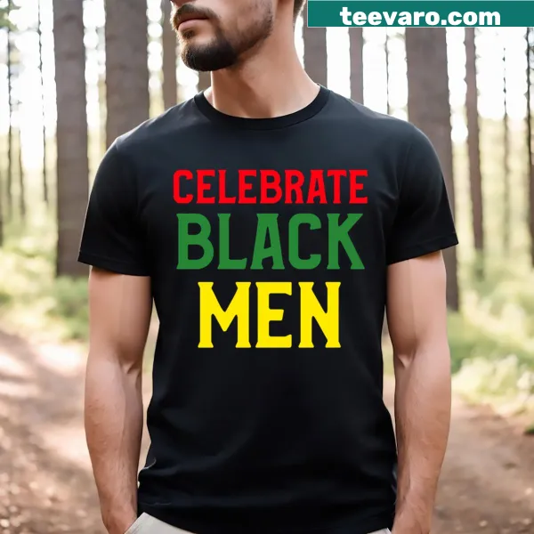 Proud graphic t-shirt celebrating Black men with bold text