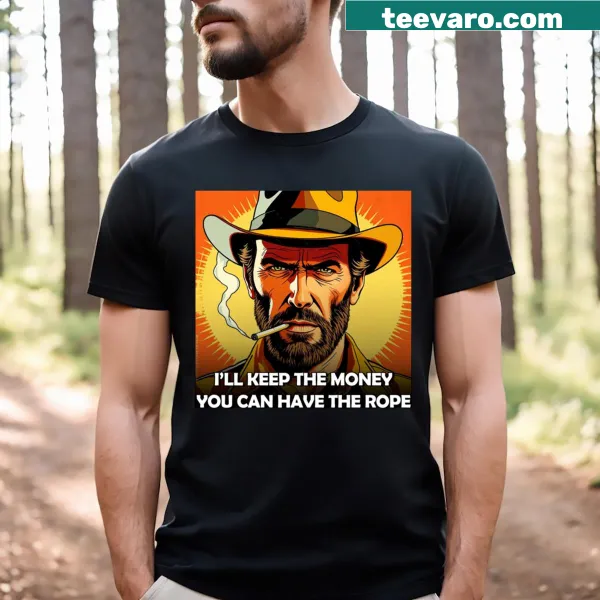 Pop art design of Clint Eastwood on a T-shirt