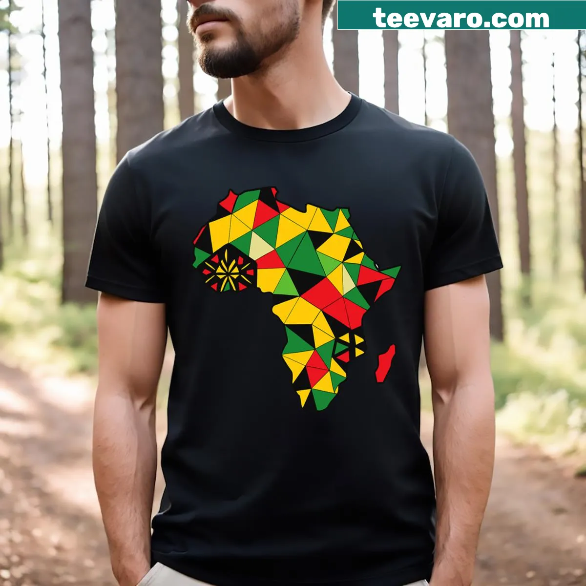 T-shirt featuring an Africa map design