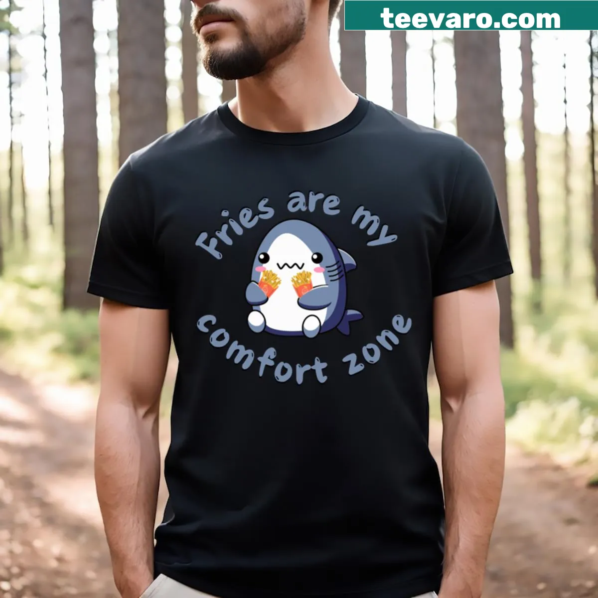 Humorous T-shirt featuring a fun fries graphic.