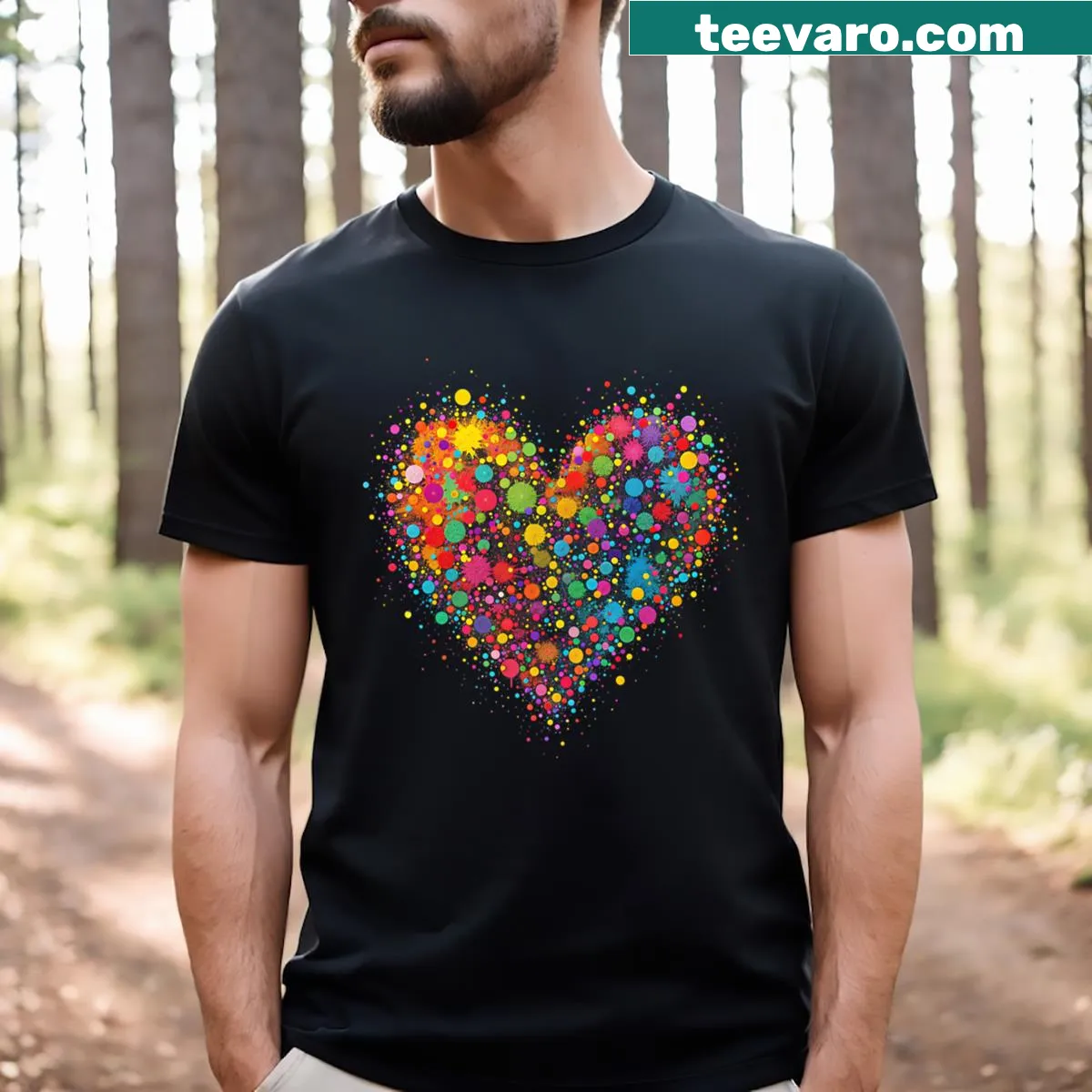 Cute confetti heart T-shirt for Valentine's Day