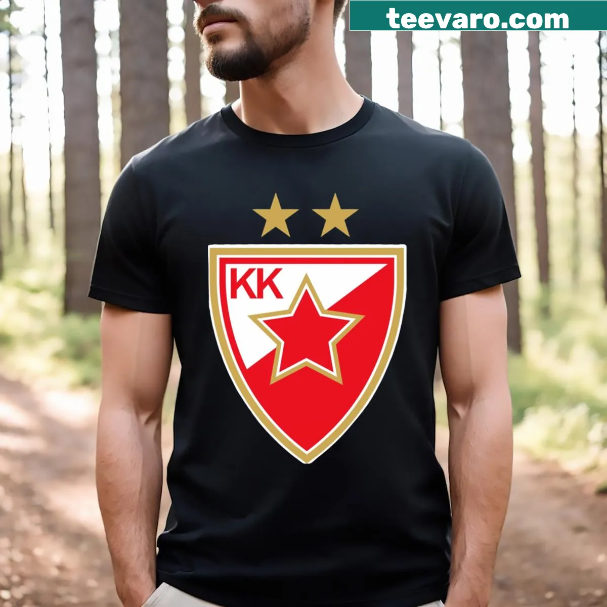 Crvena Zvezda Basketball Club T-shirt featuring team emblem
