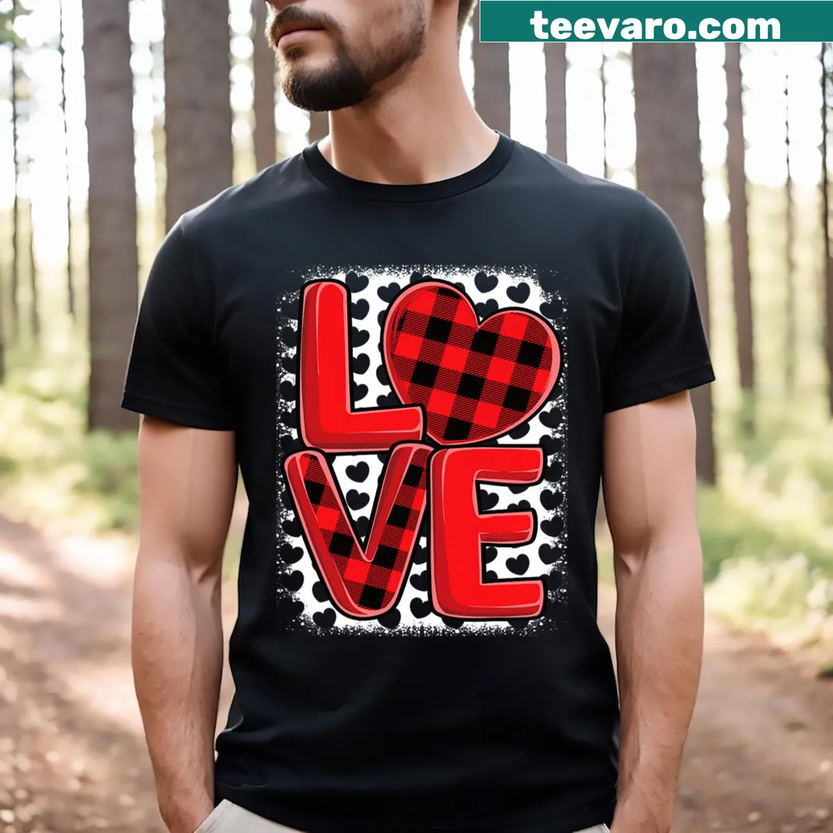 Heart print t-shirt designed for girls celebrating Valentine's Day