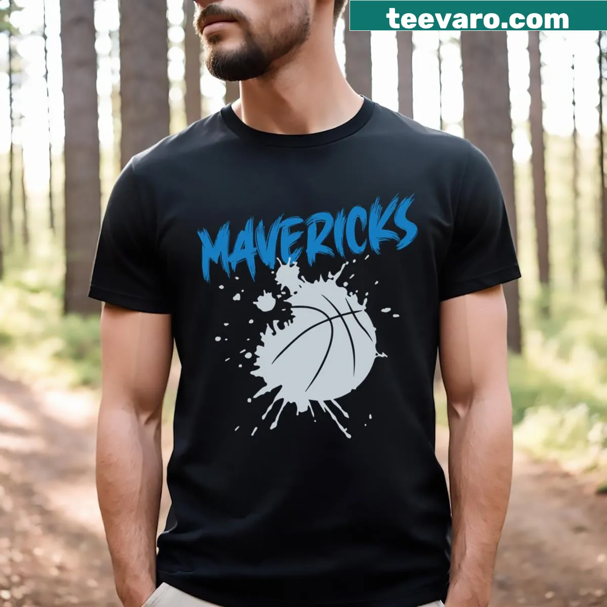 Dallas Mavericks logo graphic on T-shirt