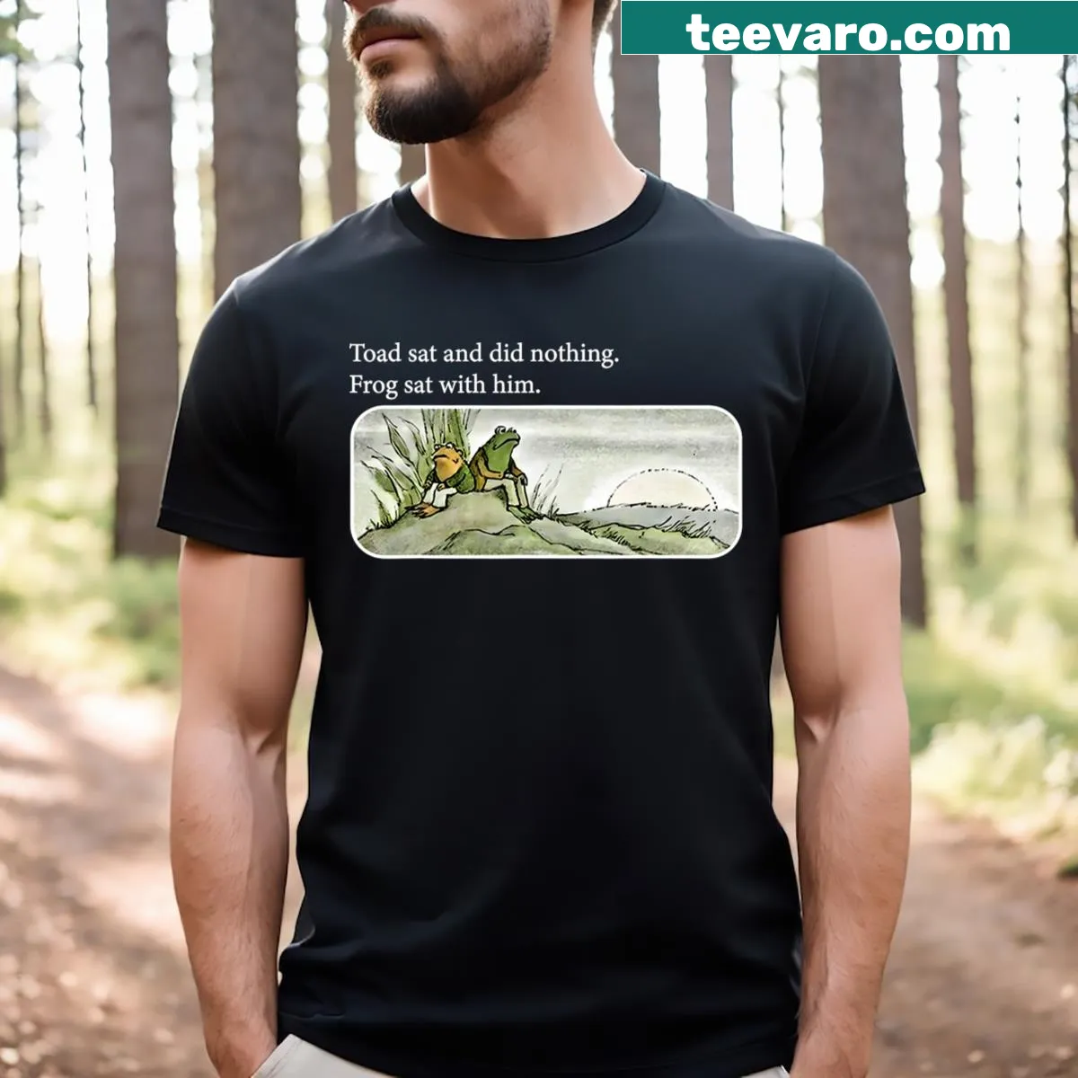 Cartoon toad with text 'Toad Sat And Did Nothing'