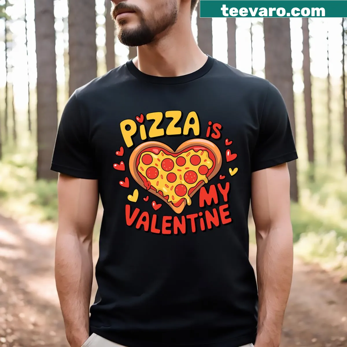 Kids T-shirt with a funny pizza-themed Valentine's Day design