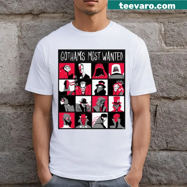 Distressed graphic t-shirt inspired by Gotham's themes