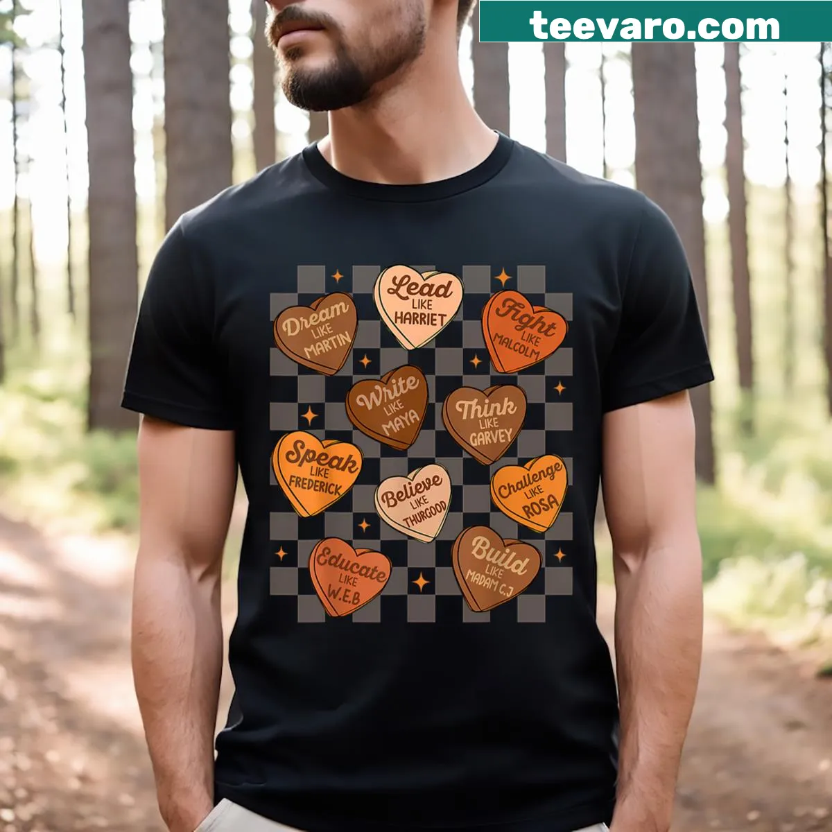 Vintage-style graphic T-shirt celebrating Black History Month