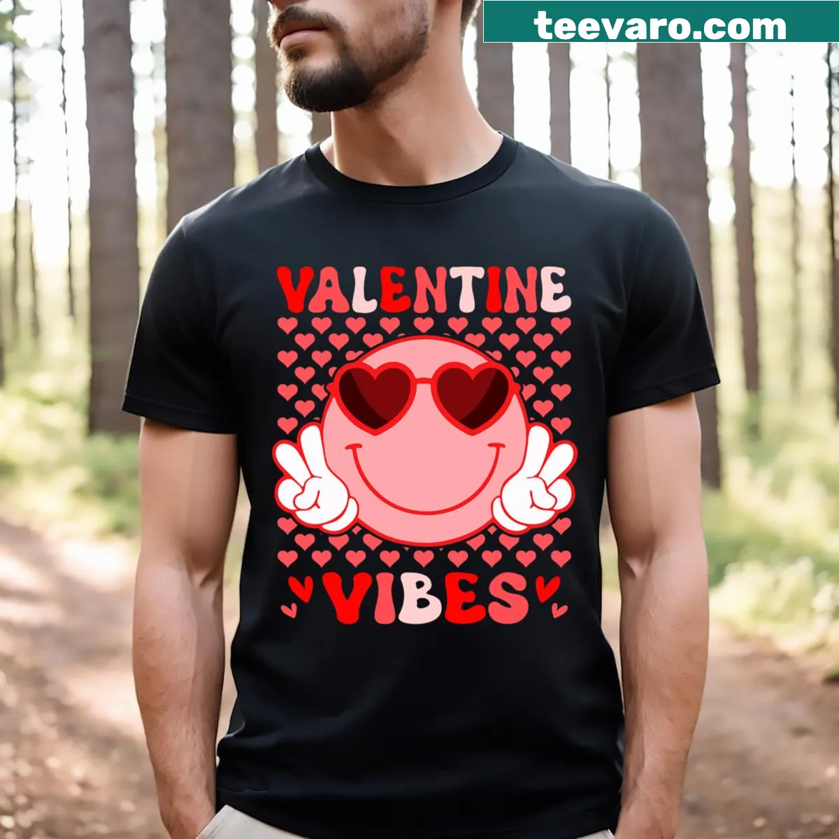 Charming T-shirt for girls celebrating Valentine's Day with retro vibes