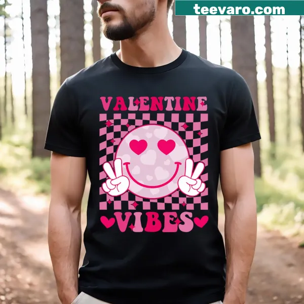 Retro graphic T-shirt for girls celebrating Valentine's Day