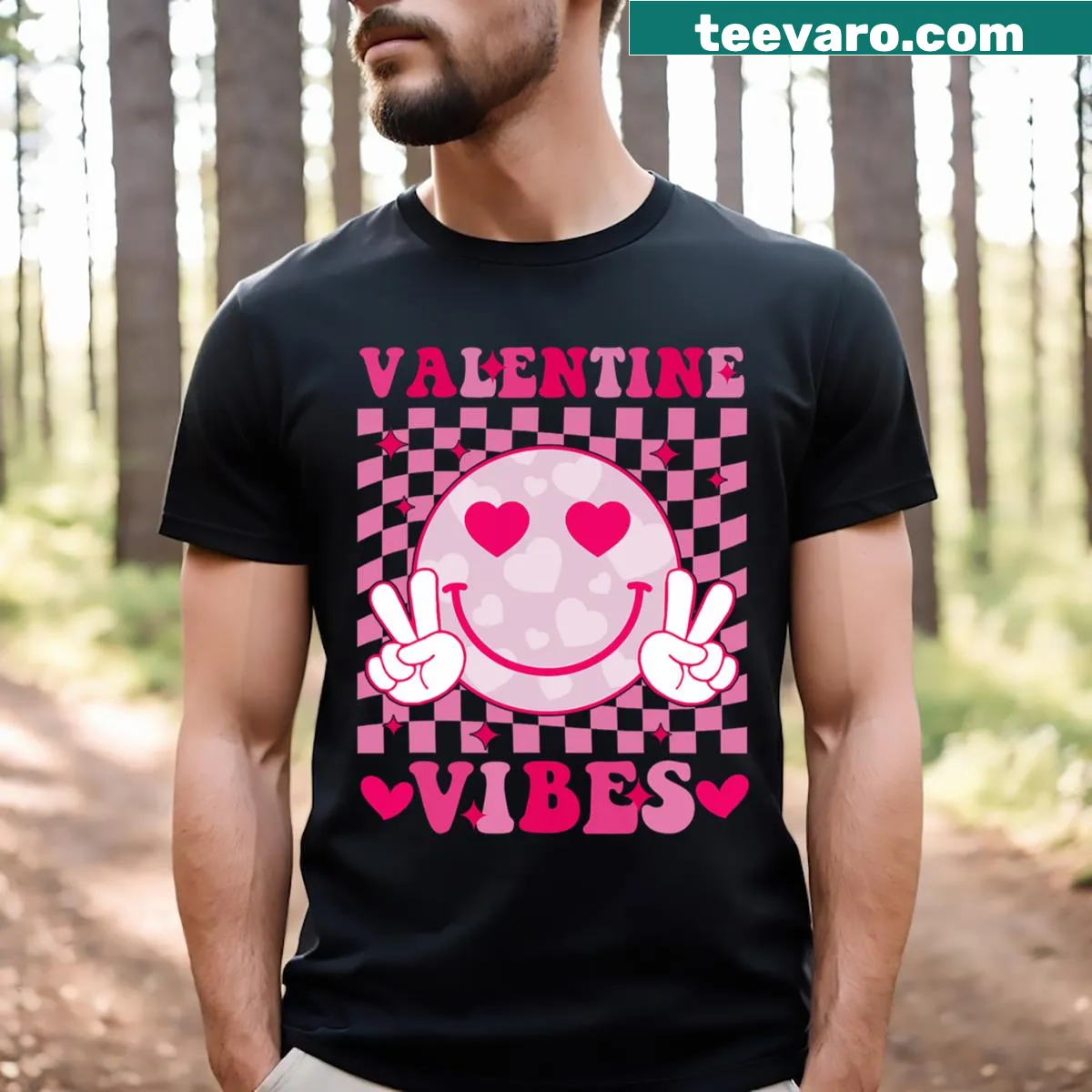 Retro graphic T-shirt for girls celebrating Valentine's Day