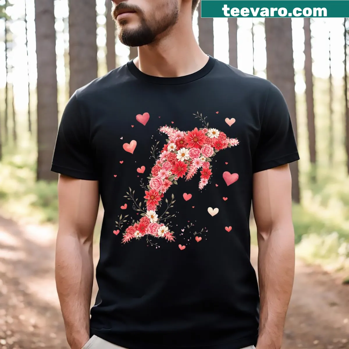 Funny T-shirt with a dolphin for Valentine's Day