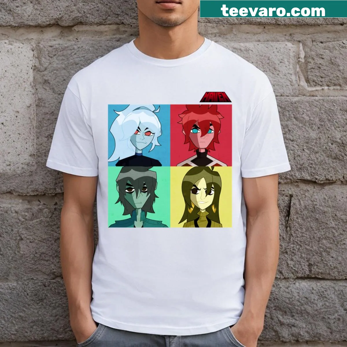 T-shirt with a fun character cast design