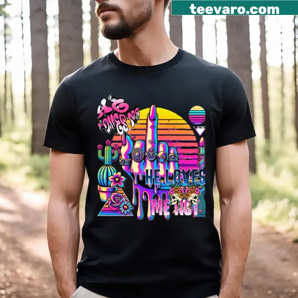 Bold 90s aesthetic T-shirt with whimsical love phrase