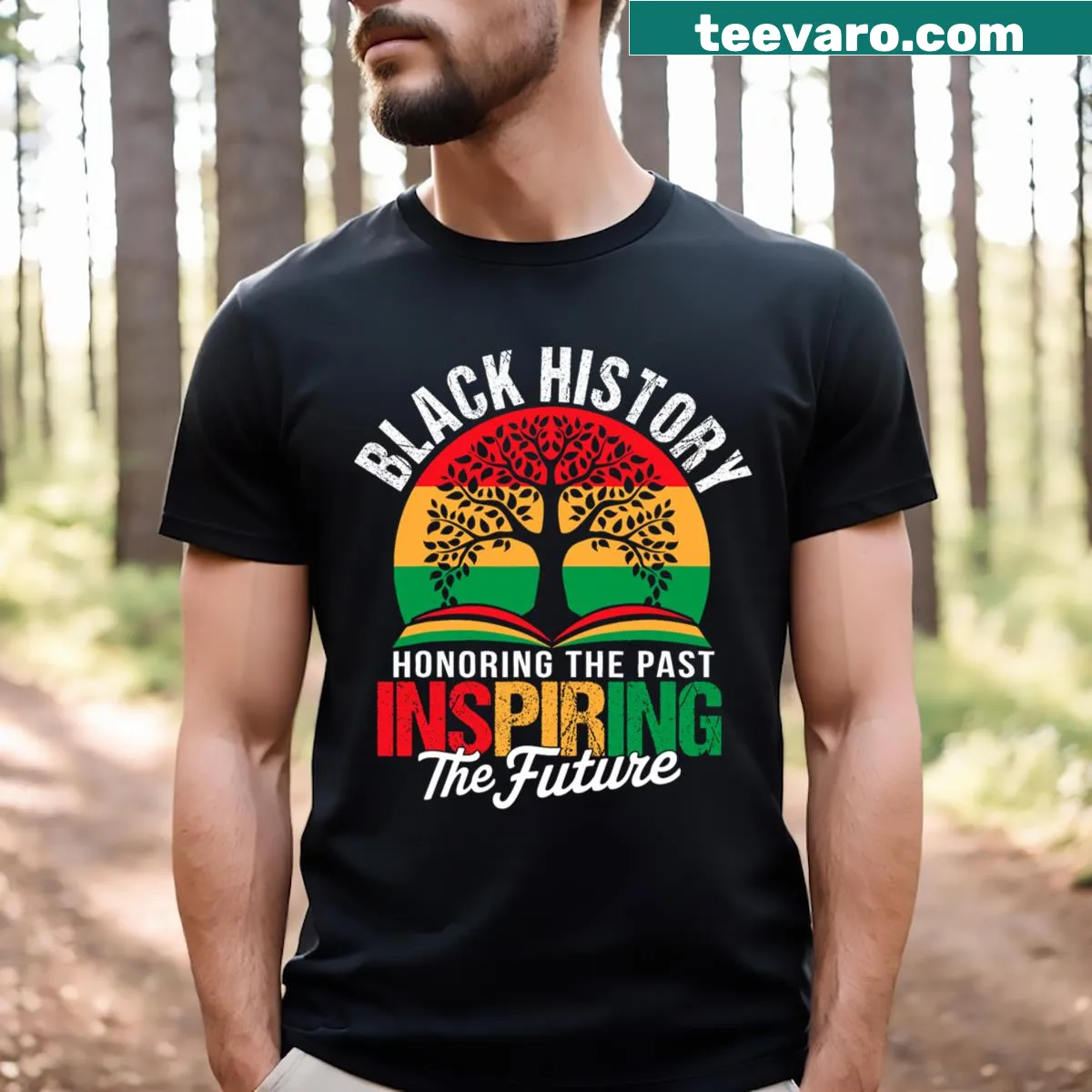 Inspirational Black History Month t-shirt honoring past and future