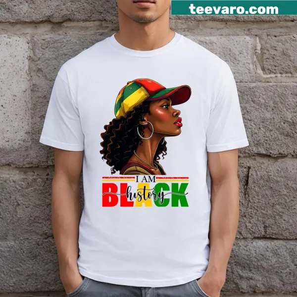 Black history month T-shirt with Loc'd Girl text in bold typography