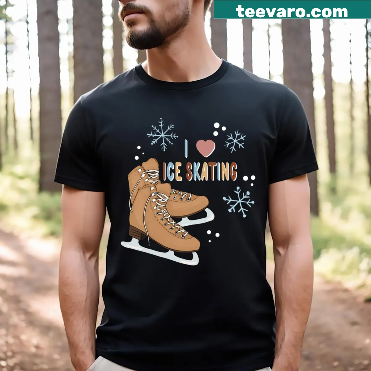 T-shirt with the phrase 'I Heart Ice Skating'