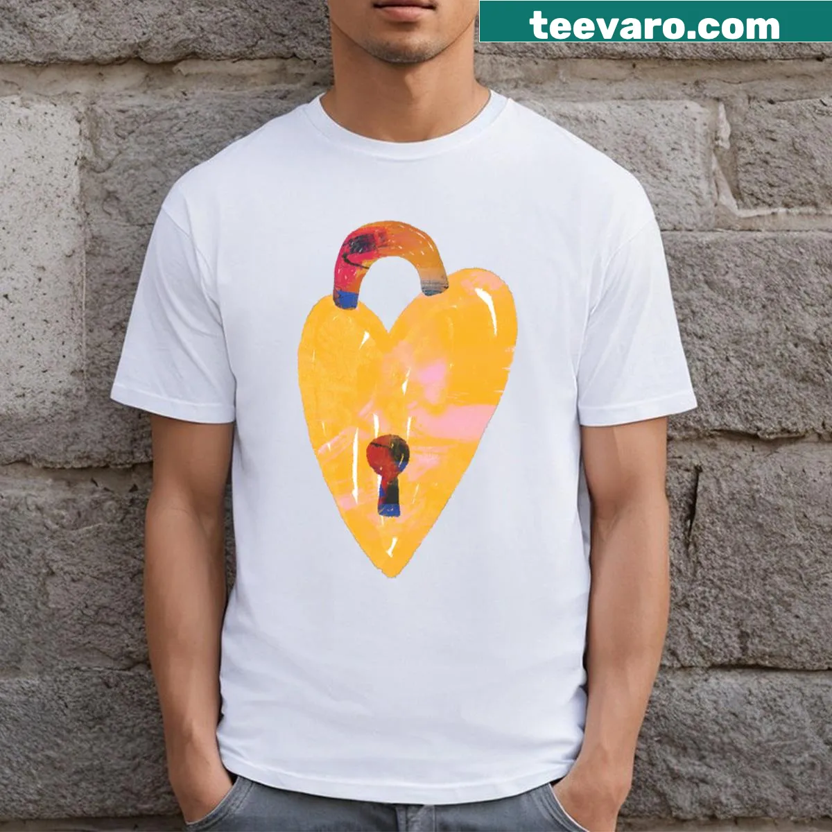 T-shirt featuring a design of two intertwined hearts symbolizing love.