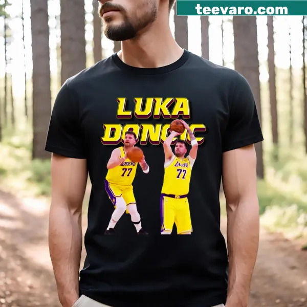 Tribute T-shirt featuring Luka Doncic's graphic
