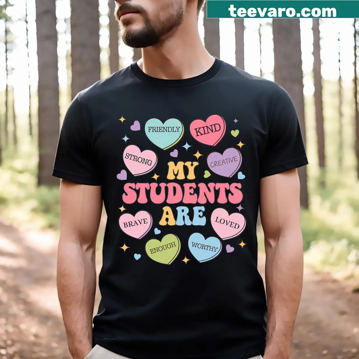 Valentine's Day t-shirt for teachers with 'My Students Are Enough' text