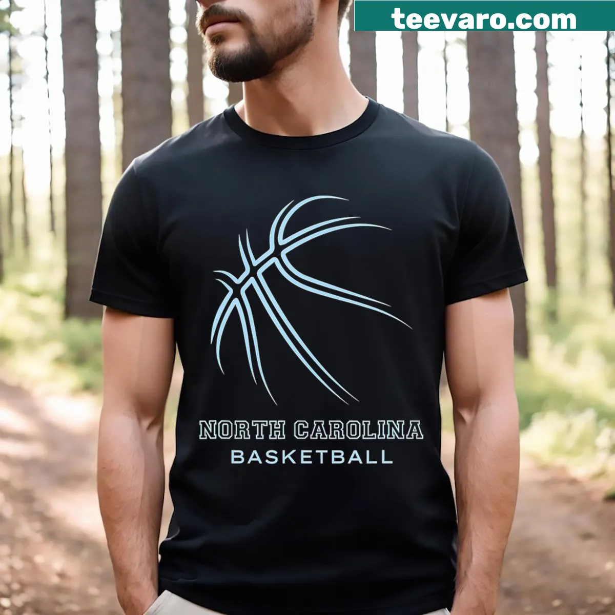 North Carolina basketball themed T-shirt for fans with proud typography design