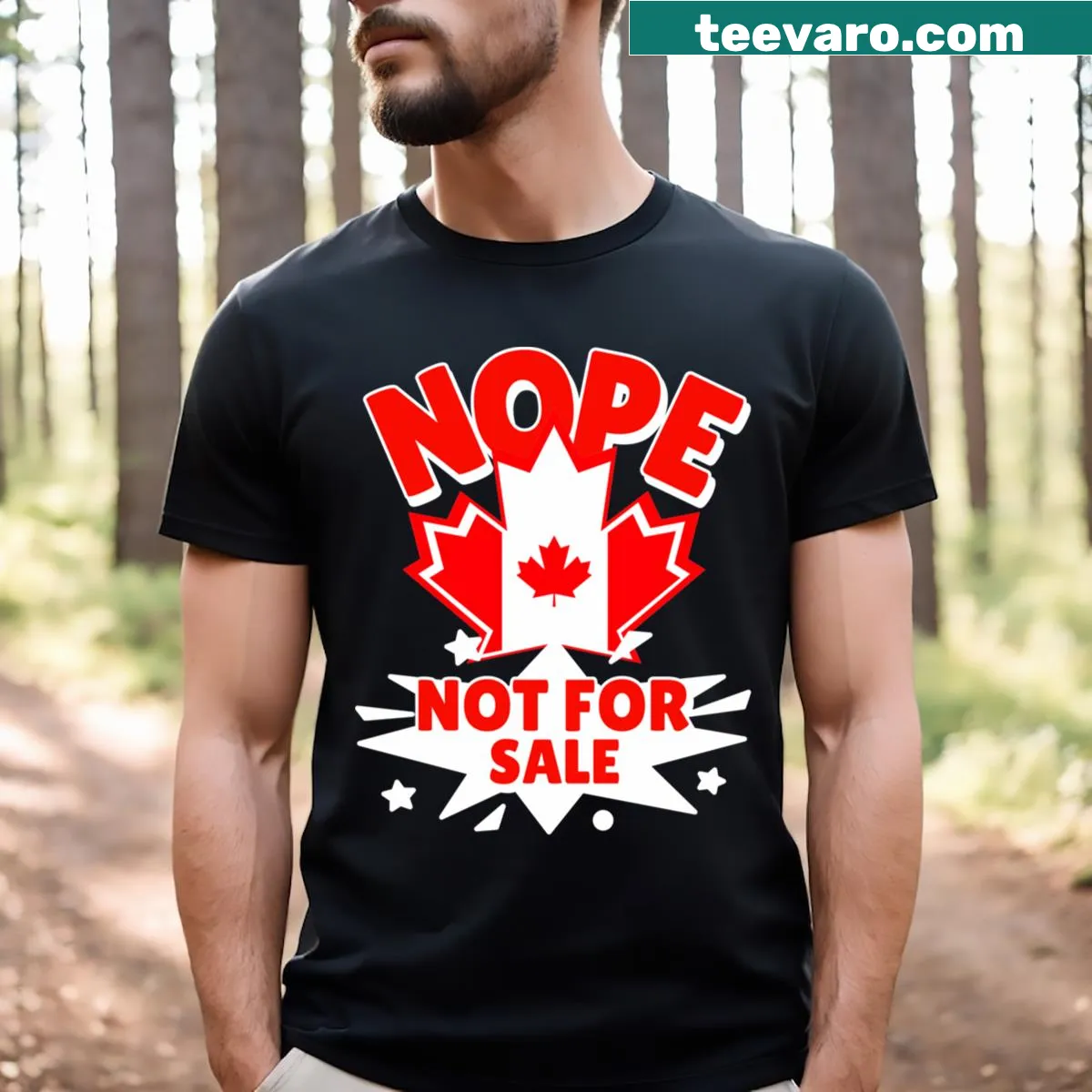 Proud Canadian T-shirt with bold text about Canada