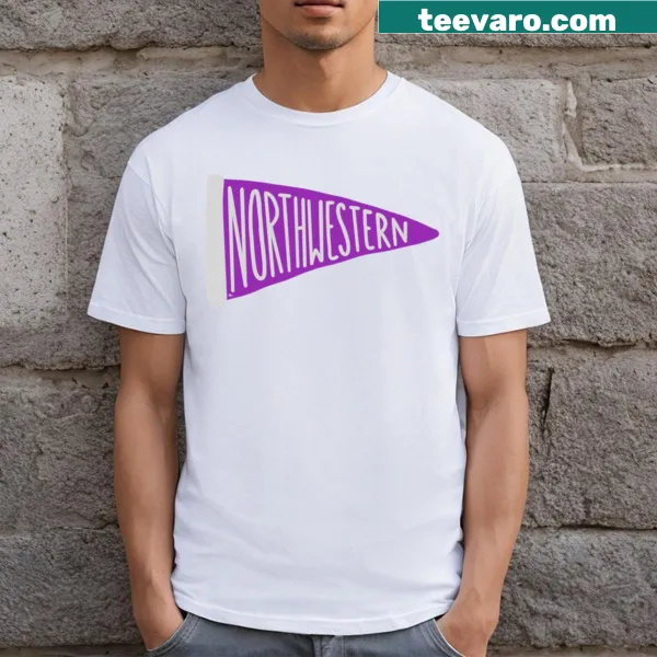 Northwestern Pennant t-shirt with classic design