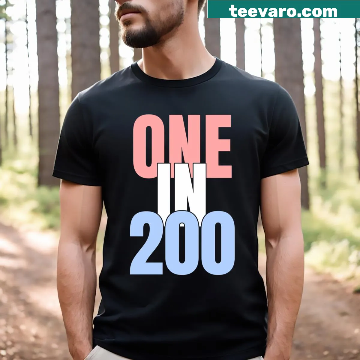 T-shirt promoting trans visibility with bold typography.