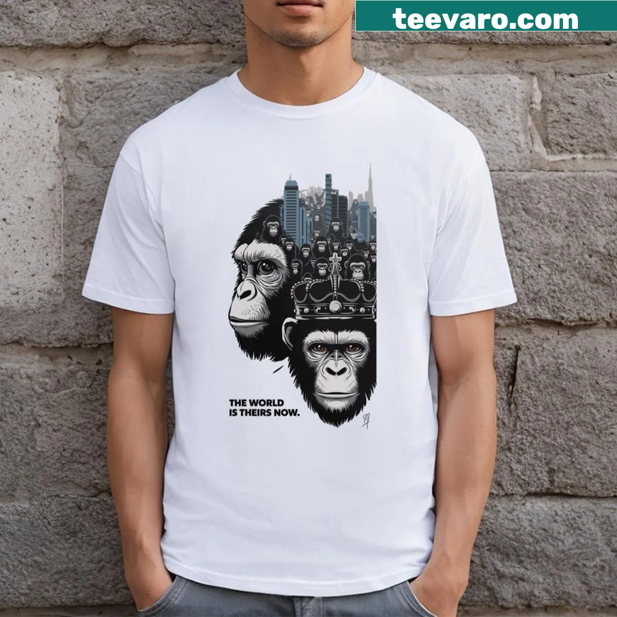 Bold Planet Of The Apes T-shirt with striking graphic