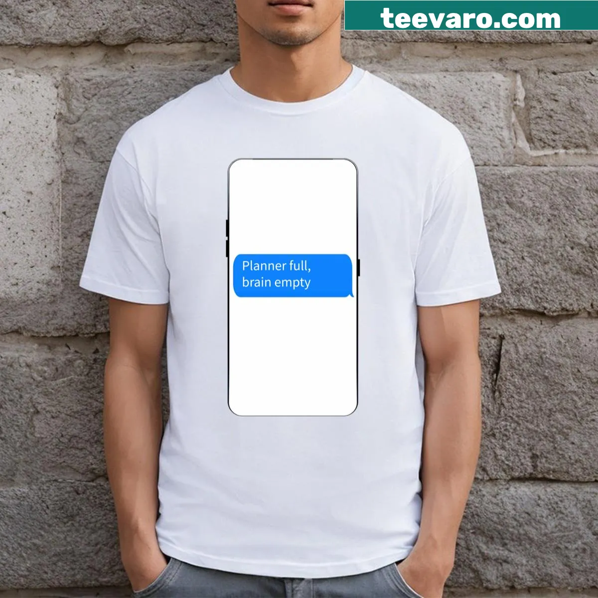 Planner Full Poptext T-shirt featuring playful typography