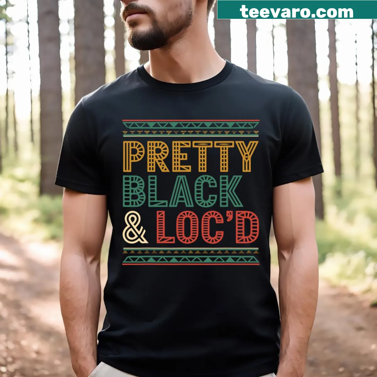 Illustration of a proud melanin woman with locs on T-shirt