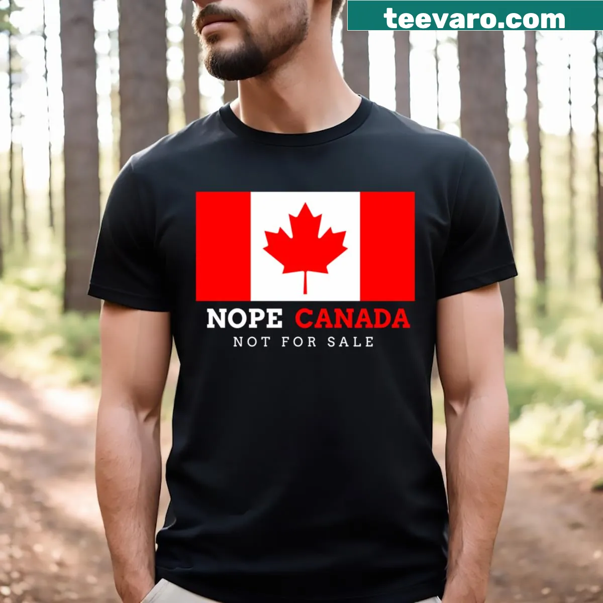 Patriotic T-shirt with 'Canada Not For Sale' text