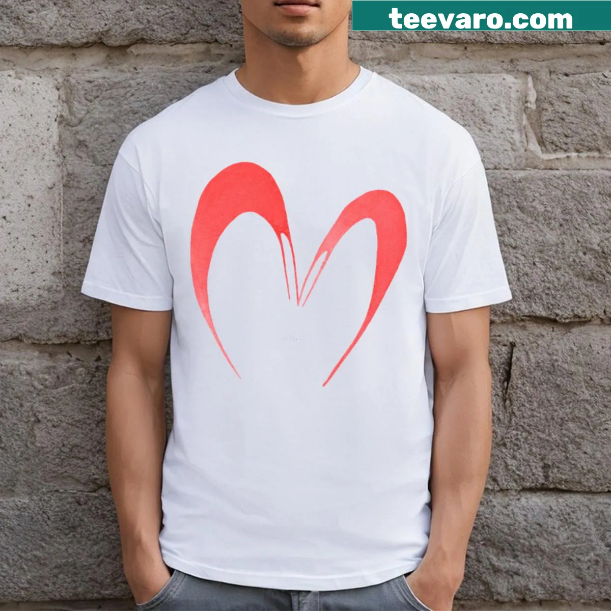 Artistic red heart illustration on a transparent background