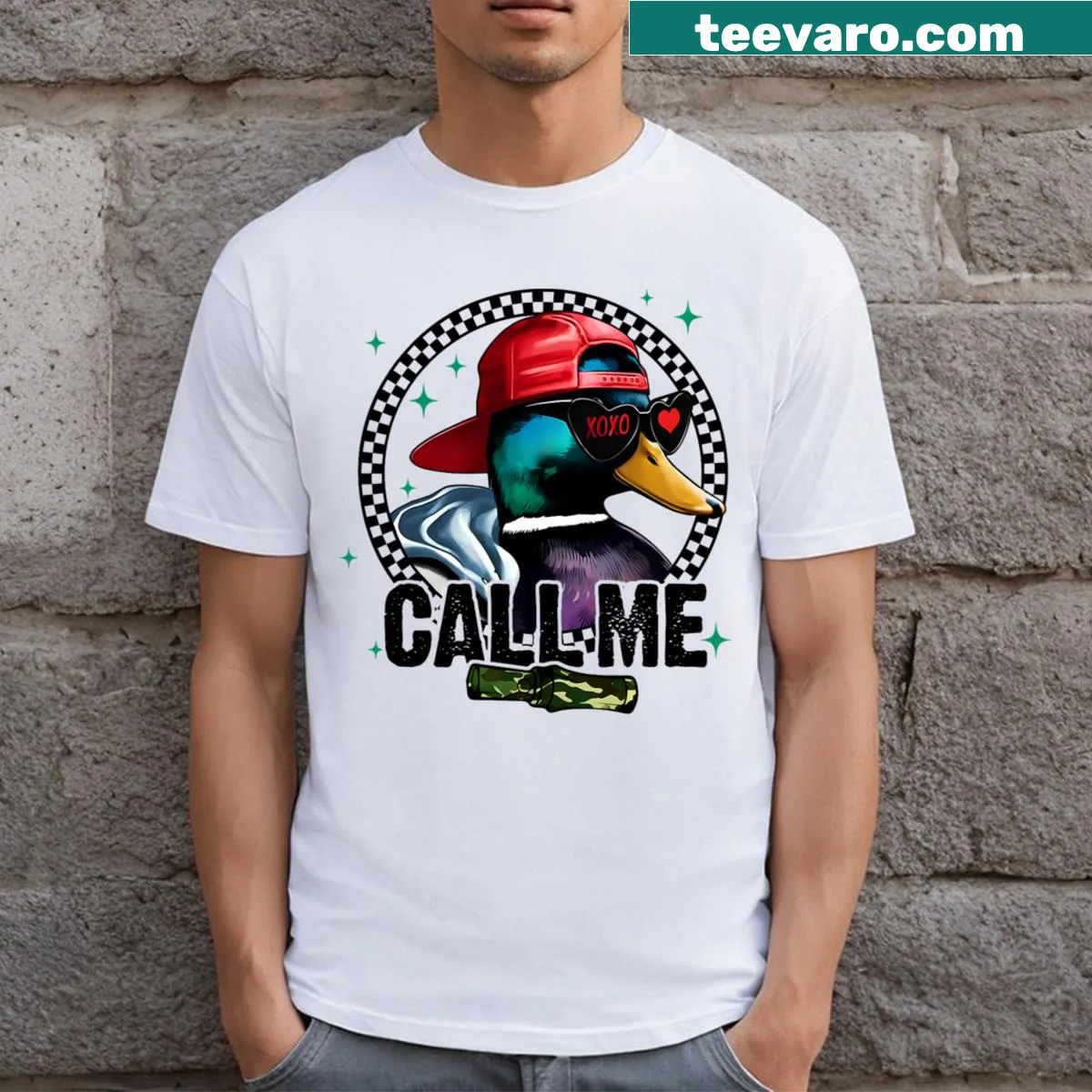 Retro duck hunting-themed T-shirt for men and kids