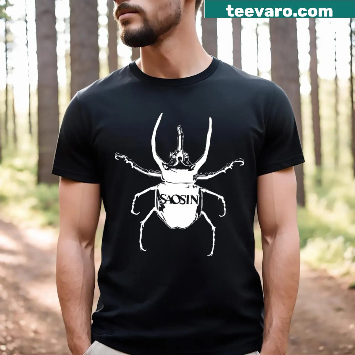 Vintage-style dung beetle graphic on St. Patrick's Day T-shirt