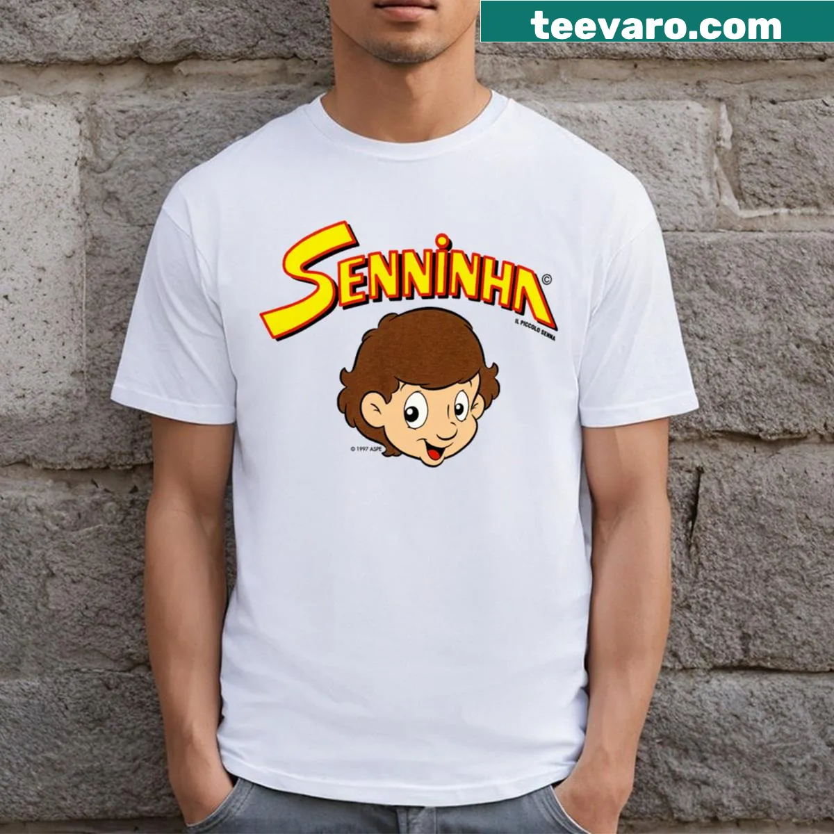 Illustrative Senninha t-shirt celebrating the character's 1997 origins