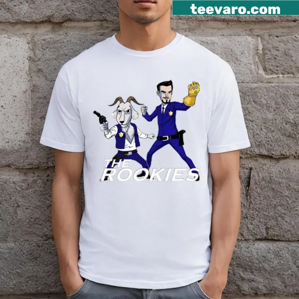 Illustration of rookies in action on a casual t-shirt