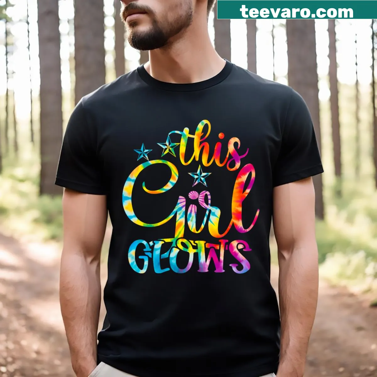 80s themed T-shirt with retro tie-dye design