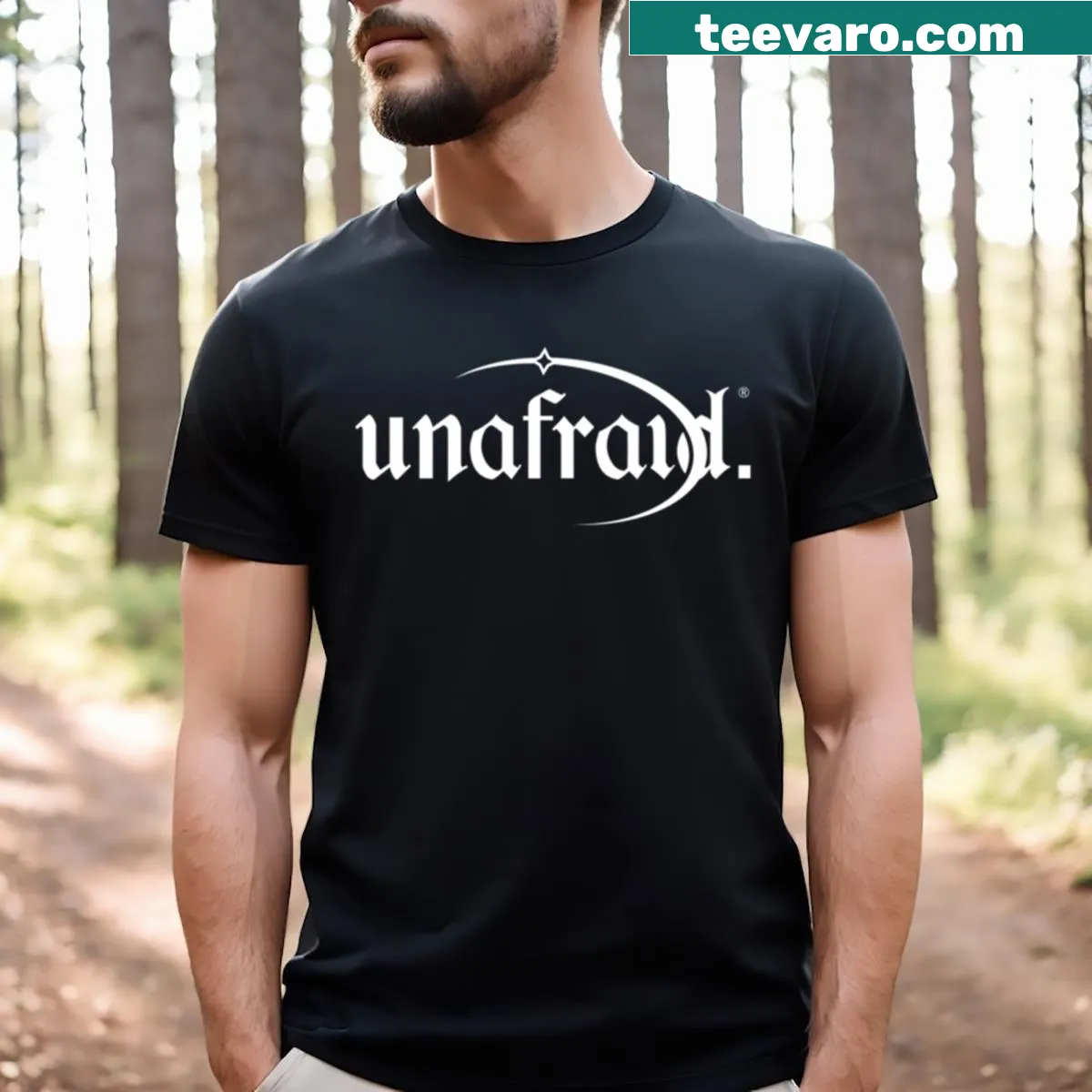 Typography T-shirt featuring inspirational text from Psalm 23