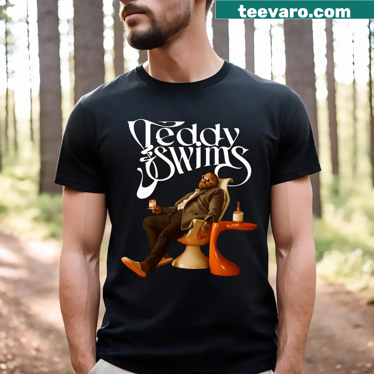 Playful pop art teddy bear design on a T-shirt