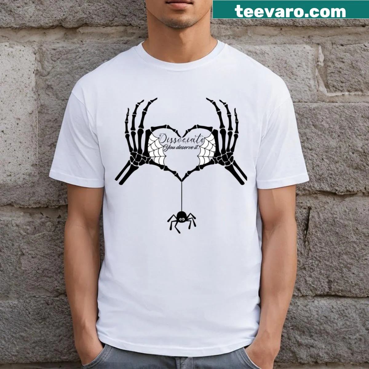 Motivational t-shirt with the phrase 'You Deserve It' in friendly typography.