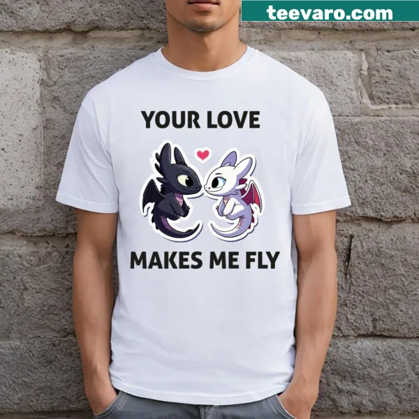 T-shirt featuring the phrase Your Love in a charming design