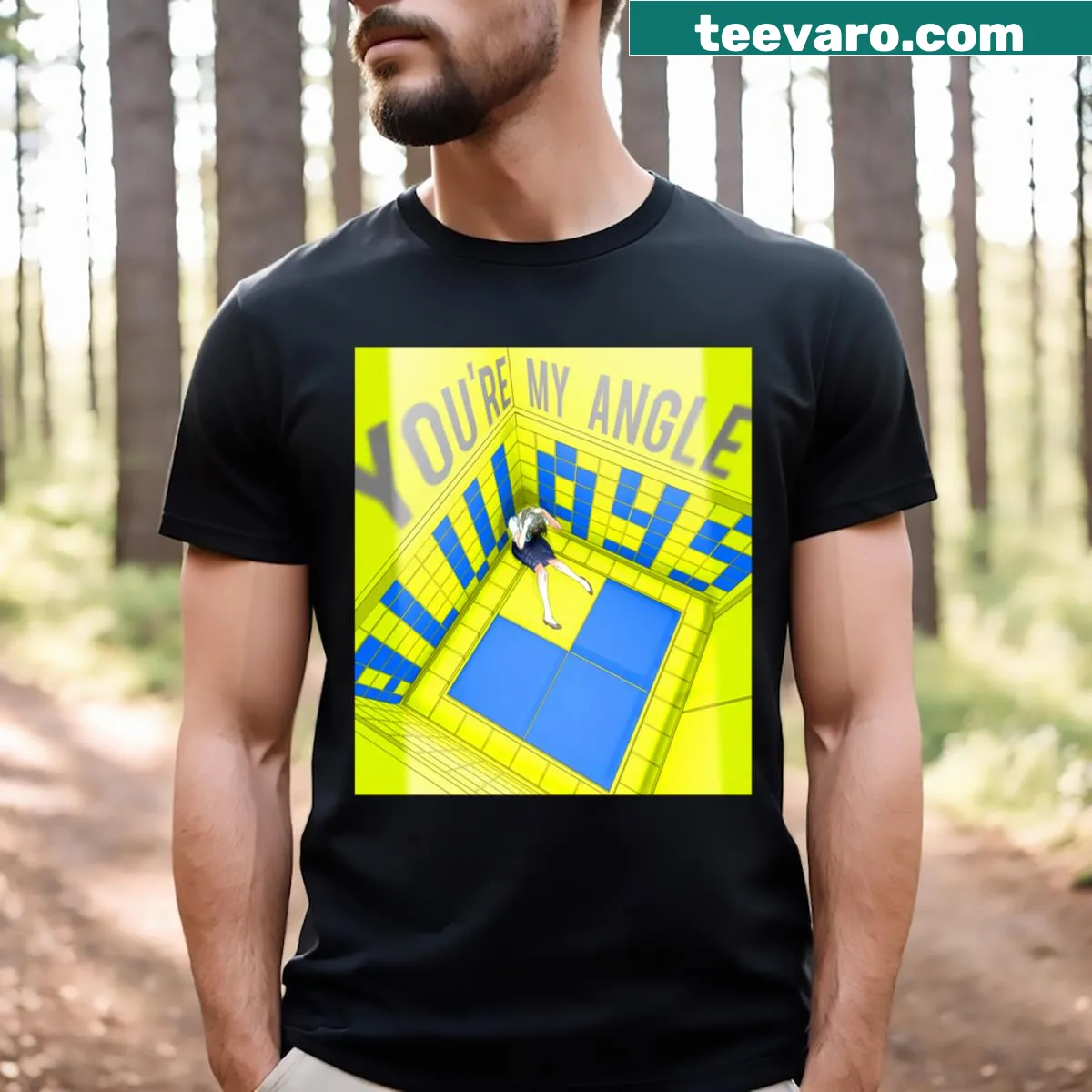 Sentimental T-shirt with 'You're My Angle' text in hand-lettered style.