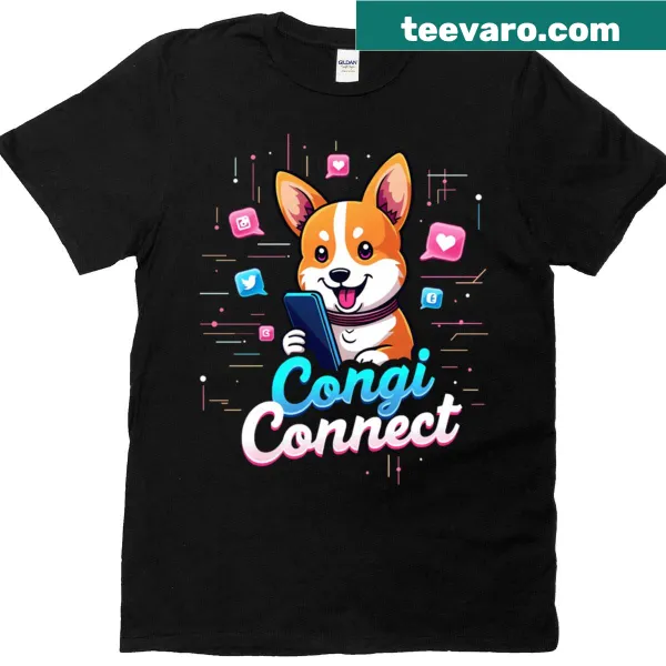 Illustration of connecting corgis forming a heart shape