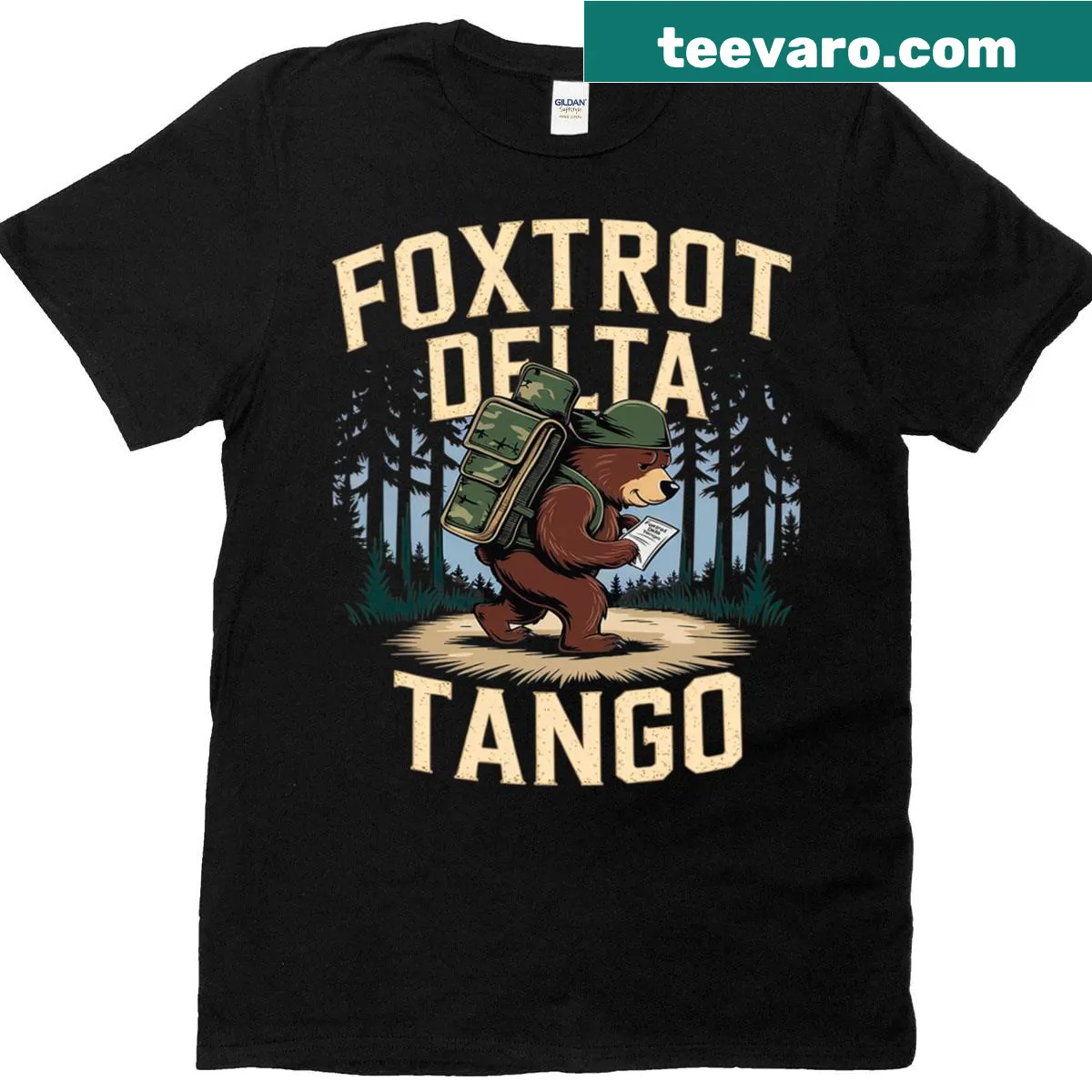 Funny T-shirt with 'Resist Bear' and bear graphic — on a men's t-shirt