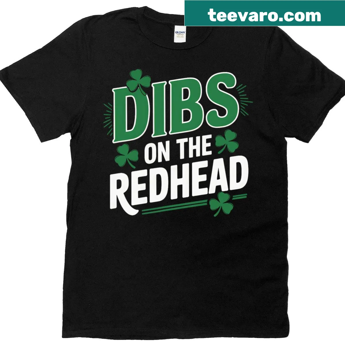 Funny St. Patrick's Day T-shirt with shamrock and text about redheads — on a men's t-shirt
