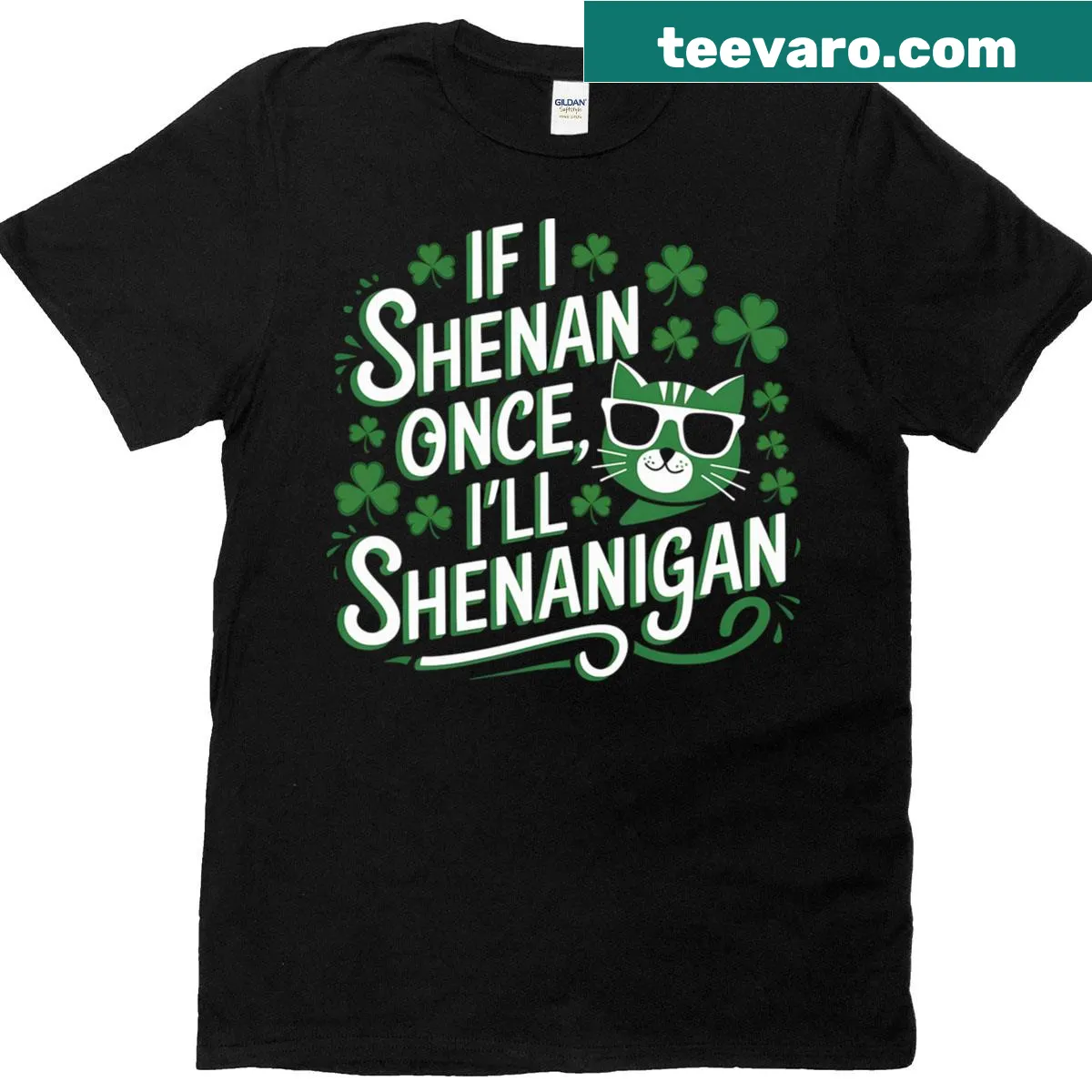 Funny St. Patrick's Day tee with a playful phrase — on a men's t-shirt