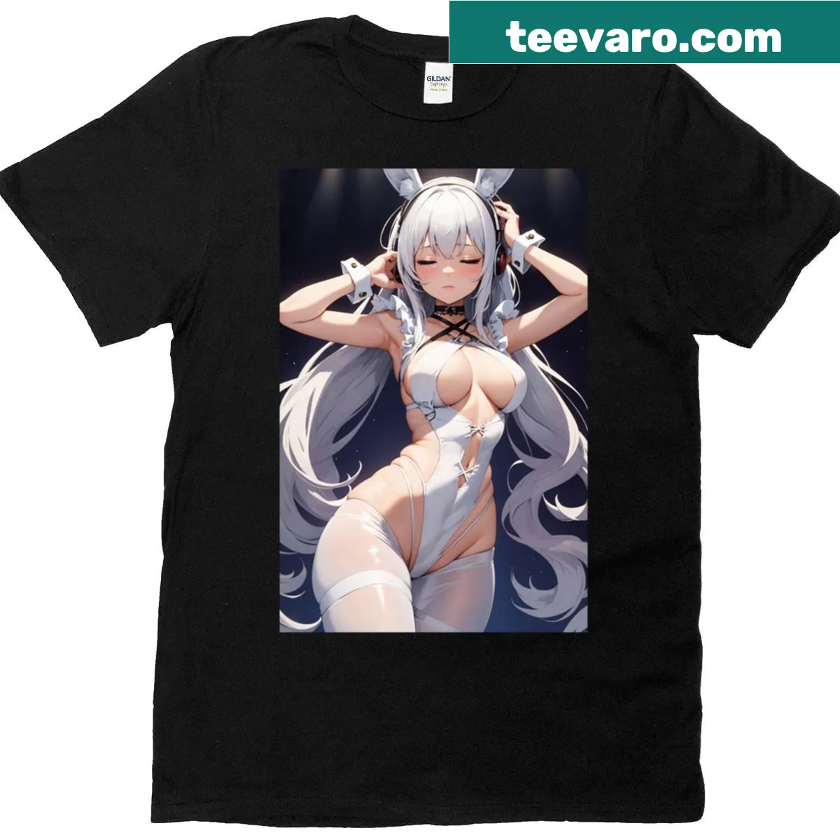 Fanart t-shirt featuring Le Malin from Azur Lane — on a men's t-shirt