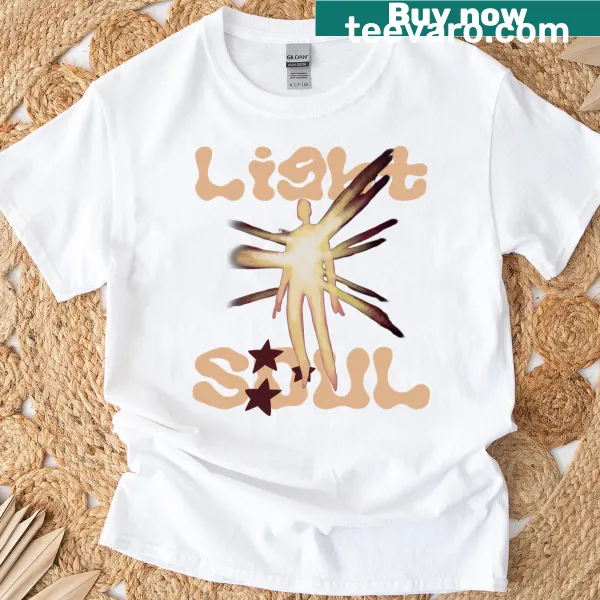 Light Soul t-shirt with intricate line-art design